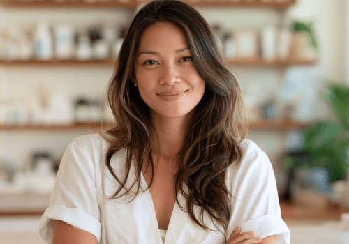 Dr Amelia Tran in her dental practice