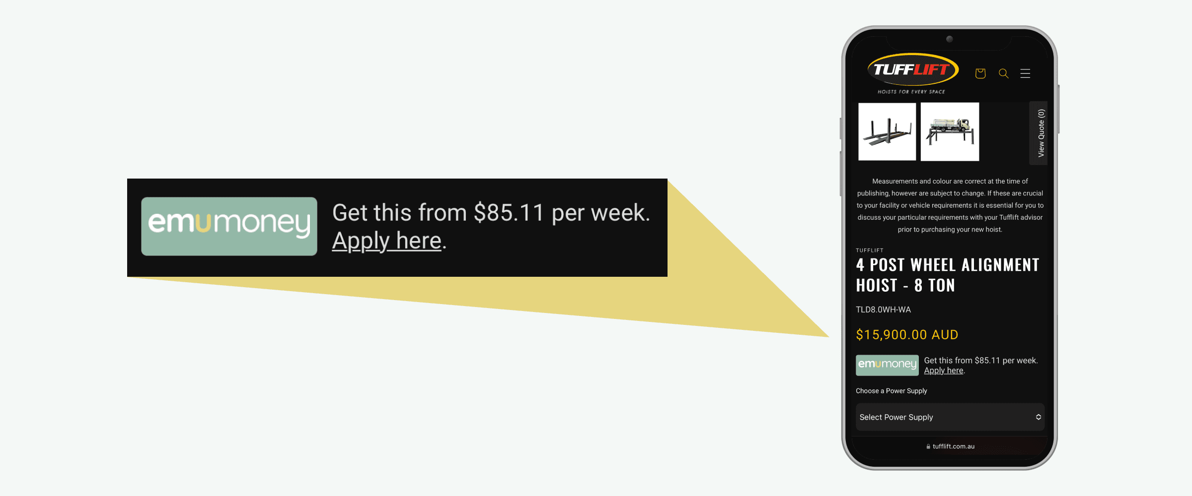 Emu Money - Finance your equipment purchase from Tufflift