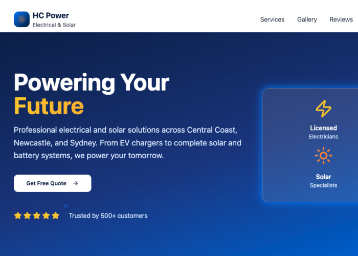 Finance your electrical or solar project with HC Power
