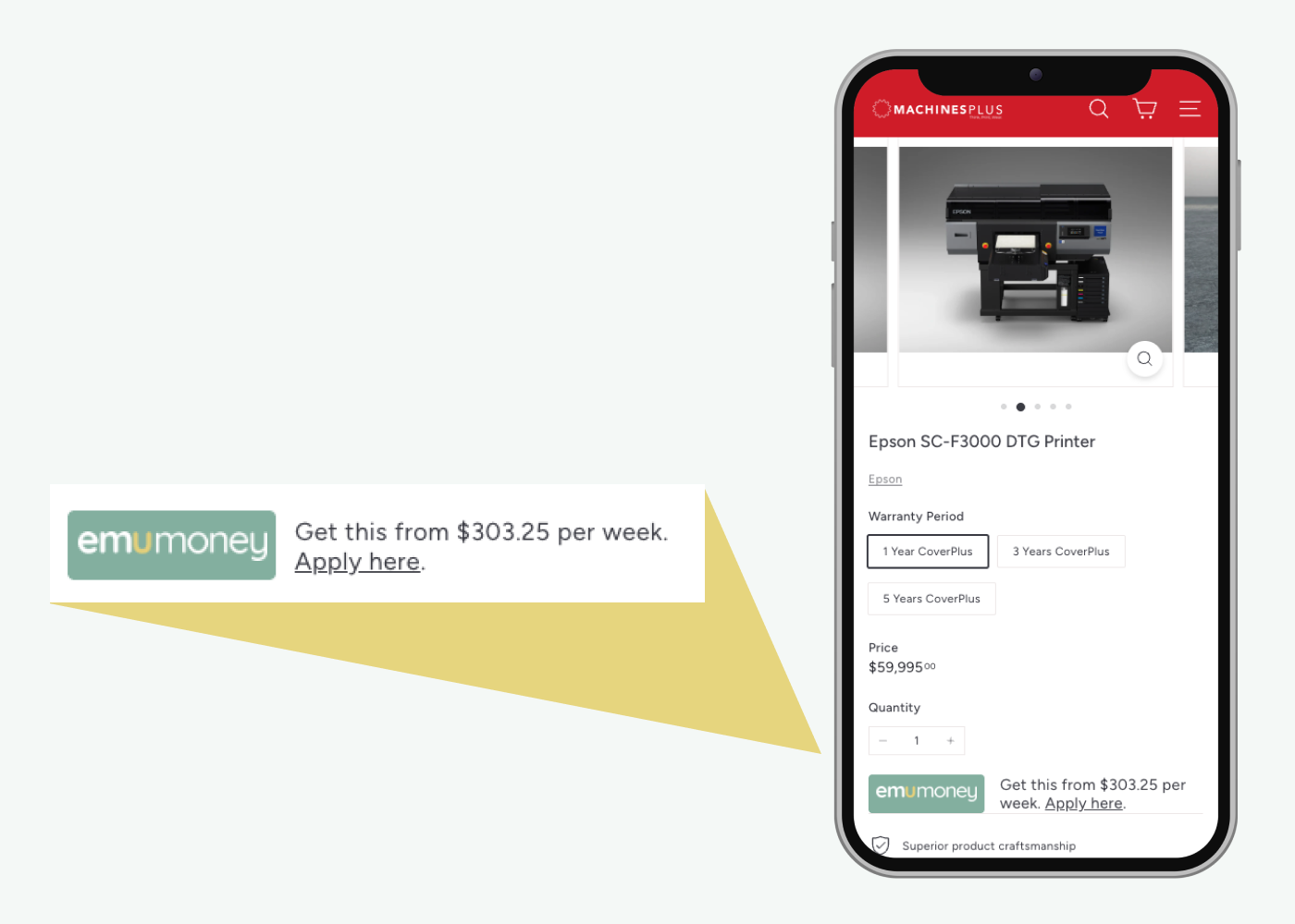 Finance your equipment purchase from Machines Plus